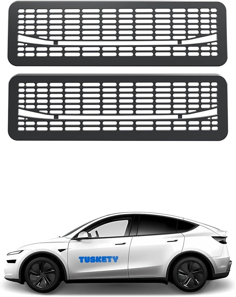 TUSKETY ملحقات لتيسلا موديل Y Juniper 2025 2026 2PCS غطاء فتحة الهواء تحت المقعد الخلفي لموديل Y Juniper - واقي شبكة مخرج الهواء لحماية تدفق الهواء - Image 1
